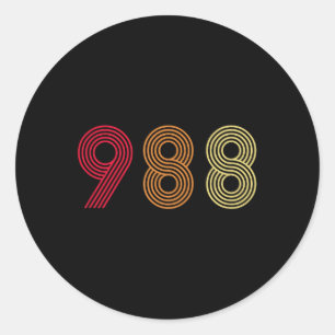Adesivo Redondo 988 Linha Hotline Health Mental A para Prevenção a