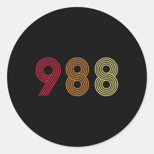 Adesivo Redondo 988 Linha Hotline Health Mental A para Prevenção a