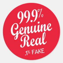 99,9% Verdadeiro Real .1% Falso