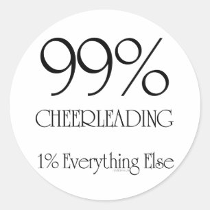Adesivo Redondo 99% que Cheerleading