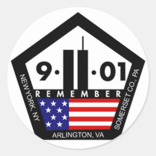 Adesivo Redondo 9-11 10o relembrança do aniversário