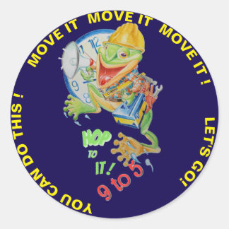 Adesivo Redondo 9to5 Motivator Frog Sticker
