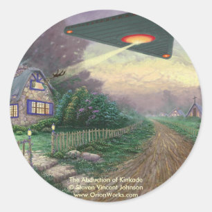 Adesivo Redondo A abducção de Kinkade, a abducção da torção