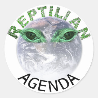 Adesivo Redondo A Agenda Reptiliana