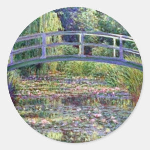 Adesivo Redondo A água Lily Pond de Claude Monet