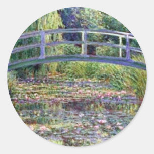 Adesivo Redondo A água Lily Pond de Claude Monet
