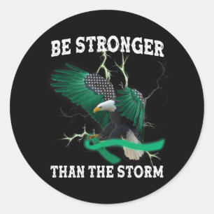 Adesivo Redondo A Águia De Sensibilização Mental Quebra O Estigma 