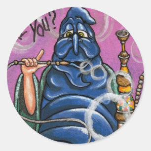 Adesivo Redondo A Alice CATERPILLAR no Sticker Wonderland