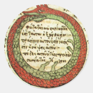 Adesivo Redondo A ALQUIMIA: imagens raras do oroborus  