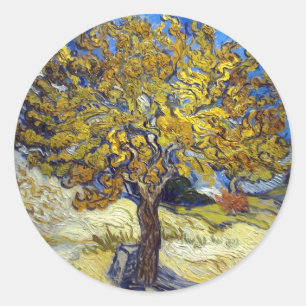 Adesivo Redondo A Amoreira, Vincent van Gogh. Vintage
