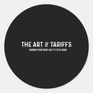Adesivo Redondo A Arte Das Guerras Comerciais Vencedoras De Tarifa