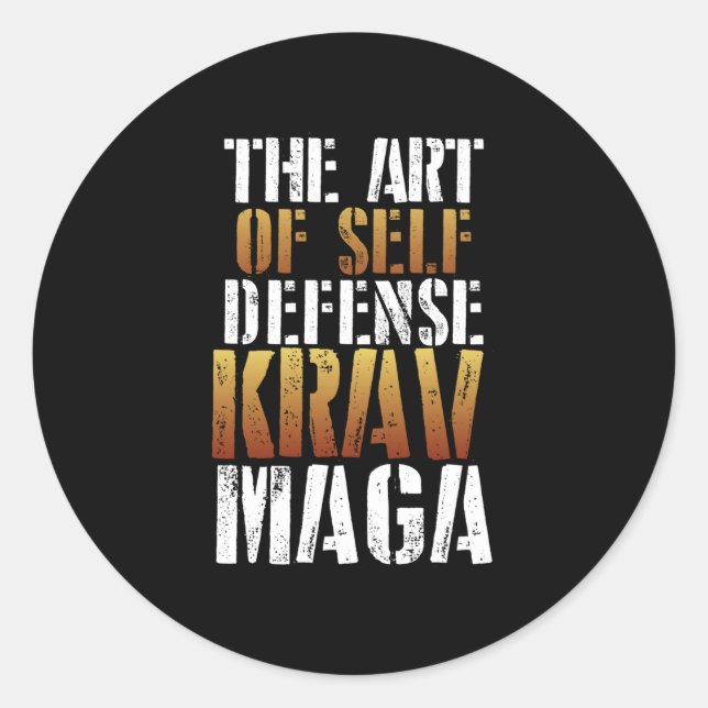 Adesivo Redondo A arte de krav maga (Frente)