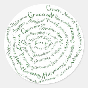 Adesivo Redondo A arte do zen "vibra suas bênçãos "