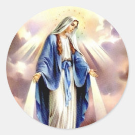 Adesivo Redondo A Assunção de Mary