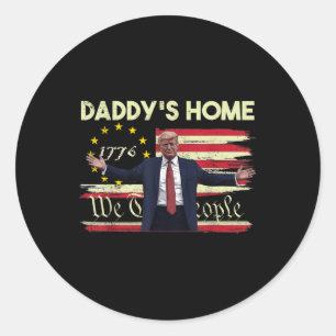 Adesivo Redondo A Bandeira Americana Trump Daddys Casa As Pessoas 