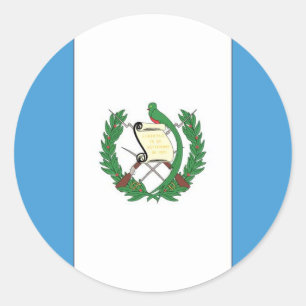 Adesivo Redondo A bandeira de Guatemala