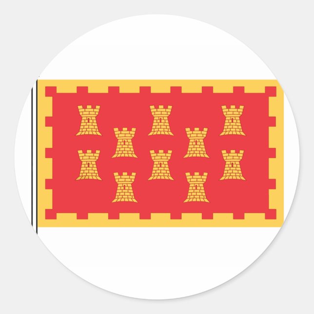 Adesivo Redondo A bandeira do Grande Mancuniano (Frente)