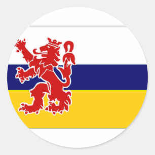 Adesivo Redondo A bandeira holandesa de Limburgo