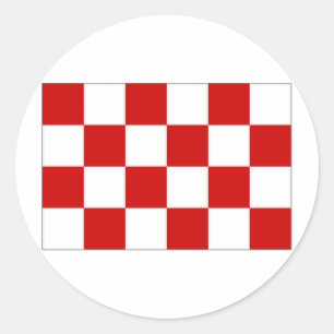 Adesivo Redondo A bandeira holandesa de Noord Brabante