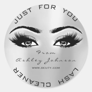 Adesivo Redondo A beleza chicoteia cinzas do líquido de limpeza d