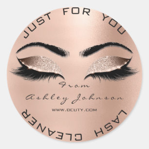 Adesivo Redondo A beleza do Obrigado navega no limpador de lash Do