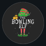 Adesivo Redondo A Boliche Elf Group Matching Family Christmas Bo<br><div class="desc">A Boliche Elf Group Correspondendo à festa de Natal da família</div>