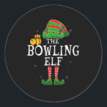 Adesivo Redondo A Boliche Elf Group Matching Family Christmas Bo<br><div class="desc">A Boliche Elf Group Correspondendo à festa de Natal da família</div>