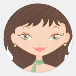 Adesivo Redondo A boneca aumentou