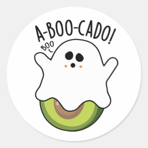 Adesivo Redondo A-boo-scado Funny Avocado Pun