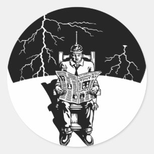 Adesivo Redondo A Cadeira Elétrica