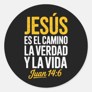 Adesivo Redondo A Camisa De Jesus Em Espanhol Cristão Espanhol