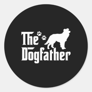 Adesivo Redondo A Camisa do Dogfather Dia dos Pais Presente Amante
