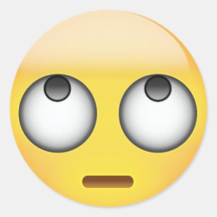 Adesivo Redondo A cara com rolamento Eyes Emoji