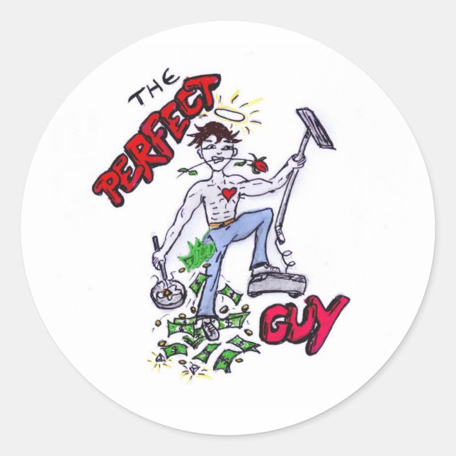 Adesivo Redondo A cara perfeita (Frente)