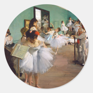 Adesivo Redondo A classe de dança de Edgar Degas