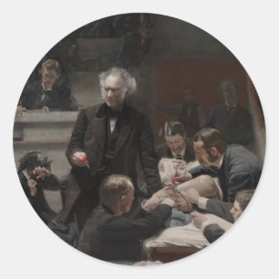 Adesivo Redondo A clínica bruta por Thomas Eakins