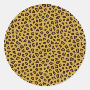 Adesivo Redondo A coleção da pele - leopardo