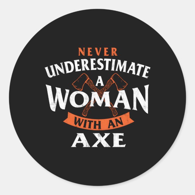 Adesivo Redondo A Com Ax Ax Jogando Chet Lumberjack (Frente)