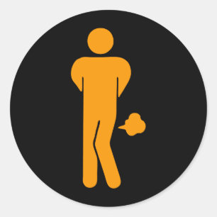 Adesivo Redondo A COMIDA THAI PODE SER ESPIONOSA ⚠ Sinal Engraçado