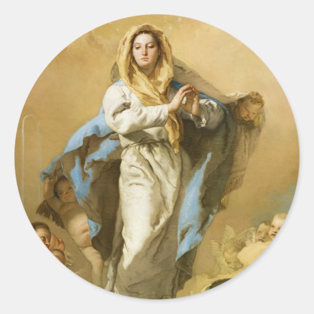Adesivo Redondo A Conceição Imaculada de Giovanni B. Tiepolo (Frente)