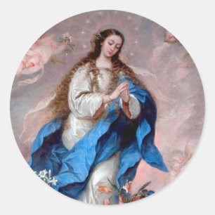 Adesivo Redondo A Concepção Imaculada