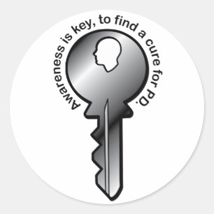 Adesivo Redondo A consciência de Parkinson é fundamental