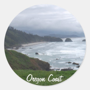 Adesivo Redondo A costa de Oregon