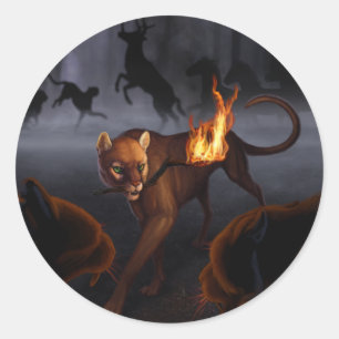 Adesivo Redondo A criatura de Ratha