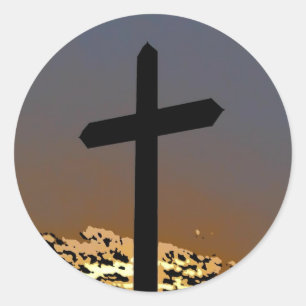 Adesivo Redondo A Cruz