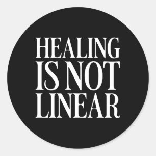 Adesivo Redondo A cura não é linear