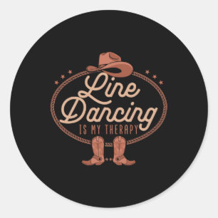 Adesivo Redondo A Dança De Linha É A Minha Terapia, A Música Do Pa
