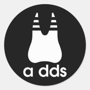 Adesivo Redondo A Dds - Engraçado Dentista Dentista Dentista Medic