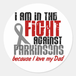 Adesivo Redondo A doença de Parkinson na LUTA PARA MEU PAI 1