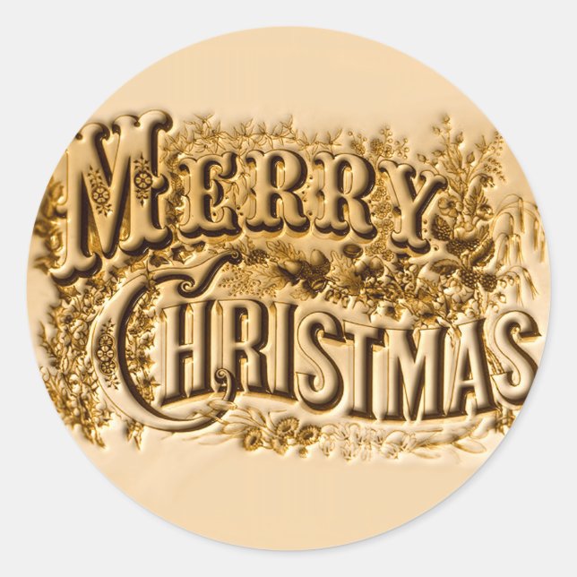 Adesivo Redondo A e Feliz Natal (Frente)